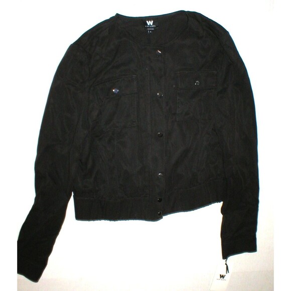 Womens 6 W Worth New York Sueded Twill Jacket NWT $298 Dark Brown Crop Cargo - Picture 1 of 6